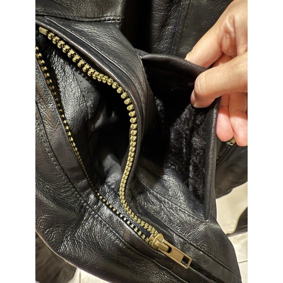 MEN'S SERGE PLATINI Short Trench Leather Coat Size Medium Vtg W Belt - Picture 7 of 13